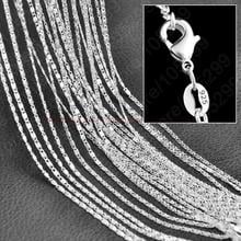 Wholesale 10PCS 16,18,20,22,24,26,28,30 Inches S Chains 925 Sterling Silver Fine Jewelry Necklace Chains+Lobster Clasps 2024 - buy cheap