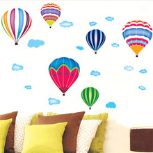 Pegatina de pared de globo aerostático para decoración de habitación, vinilo de arte para el hogar, sala de estar, dormitorio, pegatinas de pared para habitaciones de niños 2024 - compra barato