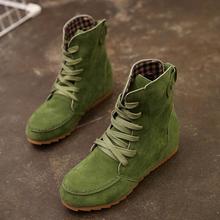 Женские замшевые ботинки AIKE Asia, зимние ботинки на плоской резиновой подошве, со шнуровкой, в австралийском стиле, 2019 2024 - купить недорого