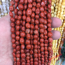 Cuentas de piedra de Río Rojo Irregular, 6-8mm, forma de piedra Natural para la fabricación de joyas, 15'' 2024 - compra barato