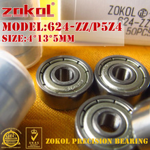 Подшипник ZOKOL 624 ZZ Z Z1 P5Z4 624Z 624ZZ 624zz, миниатюрный глубокий шаровой подшипник 4*13*5 мм 2024 - купить недорого