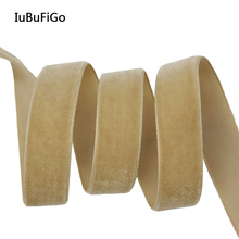 IuBuFiGo ribbon 1/8"(3mm) Plain Solid Velvet Ribbon Handmade Ribbonsb DIY hairbow accessories 100yard/roll 2024 - buy cheap