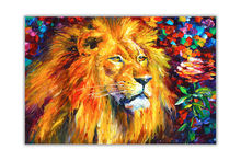Modern Abstract Oil Painting on Canvas Handmade Animal Wall Pictures Painting for Home Decor Lion Artwork No Framed 2024 - buy cheap