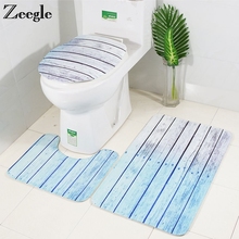 Zeegle-cubierta de inodoro para baño, alfombrilla antideslizante, absorbente, 3 juegos de alfombras 2024 - compra barato