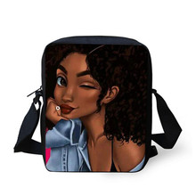 INSTANTARTS/женские сумки через плечо, сумки через плечо для женщин, черные художественные африканские сумки с принтом для девочек, детские мини-сумки для книг 2024 - купить недорого