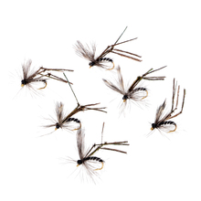 Señuelo de pesca con mosca de Mosquito negro, cebo Artificial de color brillante, 6 uds. 2024 - compra barato