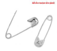 Doreen Box Lovely 500 Silver Color Safety Pins Findings 19x5mm (B14861) 2024 - buy cheap