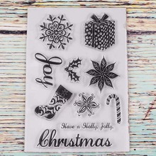 Holly jolly Transparent clear stamp for DIY Scrapbooking/Card Making/Kids Christmas Fun Decoration Supplies 2024 - buy cheap