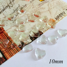 Zeroup cabochão de vidro transparente artesanal, 50x10mm, coração doméstico, acessórios para joias 2024 - compre barato