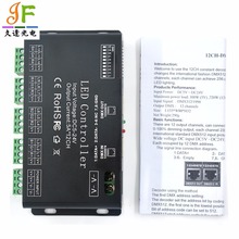 Controlador decodificador de led 12 canais, 3 pçs rgb dmx 512, led rgb constante e driver para lâmpada do módulo de fita led 12 canais 5a