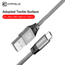 Cafele cabo de carregamento rápido tipo c, cabo usb tipo c para charging p20, xiaomi, samsung s9, s8 e oneplus 5, trança têxtil tipo c 2024 - compre barato