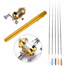 Pocket Telescopic Portable Mini Fishing Pole Pen Shape Folded Fishing Rod With Reel Wheel Hot Sale  2024 - buy cheap