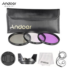 Andoer 58mm Filter Kit (UV+CPL+FLD) + Nylon Carry Pouch + Lens Cap + Lens Cap Holder + Lens Hood + Lens Cleaning Cloth 2024 - buy cheap