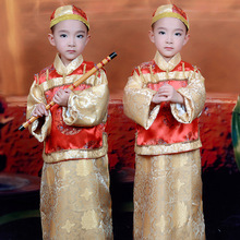 Традиционный китайский Костюм Принца, костюм для мальчиков, Халат + жилет + шапка, Детский костюм, одежда из китайского фильма 2024 - купить недорого