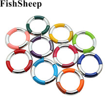 Женские акриловые браслеты с изогнутыми бусинами FishSheep, серебристые бисерные браслеты из смолы с цепочкой под змею 2024 - купить недорого