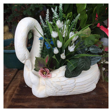 Pastoral Cement Swan Large Caliber Flower Pot Decoration Landscape Courtyard Figurines Ornaments Villa Balcony Furnishing Crafts 2024 - buy cheap