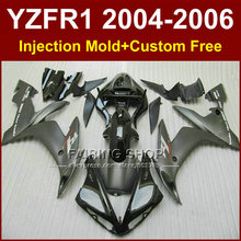 Kit de carenagem 7 presentes para corrida de moto, conjunto liso e preto para yamaha 04, 05, 06, yzfr1, yzf, 1000, yzf, r1, 2004, 2005, 2006 2024 - compre barato
