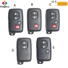 KEYECU 10 шт умный дистанционный чехол для ключа автомобиля с 2/3/4 кнопками-FOB для Toyota Prius Land Cruiser 2008-2016 FCC ID: HYQ14AAB 2024 - купить недорого