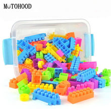 MOTOHOOD-juguetes de construcción cuadrados para niños, juguetes educativos coloridos, camión, coche, casa de bloques de construcción, iluminar 2024 - compra barato