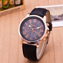 New luxury 2018 Fashion Imitation Leather Men Blue Glass Quartz Analog Watch Casual Sports Watch Brand Men Watch Clock Hot 2024 - buy cheap