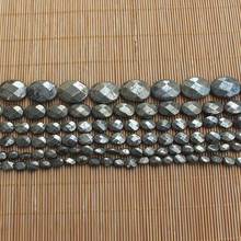 Natural Pyrite Faceted oval Loose Beads 15inch per strand,For DIY Jewelry Making !We provide mixed wholesale for all items! 2024 - buy cheap