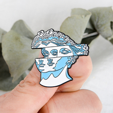 Picasso Style Plaster Figure David Abstract visual Puzzle Jigsaw Double Two Face Enamel Brooches Pin For Artist 2024 - buy cheap