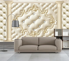 Papel de pared beibehang, papel tapiz personalizado, mural 3d, paquete suave de TV Europea, Fondo de pared, sala de estar, dormitorio, papel tapiz, mural 3d 2024 - compra barato