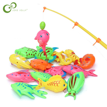 Игрушка рыболовная Магнитная для детей, 1 шт. удилище + 10 шт. 3D рыбок, детские игрушки для ванной, уличная рыба и удочка, игрушки GYH 2024 - купить недорого
