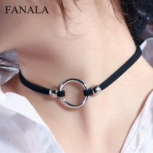 Necklaces Women Choker Clavicle Collier Chain Punk Leather Velvet Metal Sexy Gothic Jewelry Women Beads Necklace Bijoux Circle 2024 - buy cheap