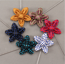 New Handmade Hotsale Elegant Fabric Dot  Flower Brooches Pin Men Suit High Quality Fashion Jewelry Stylish Accessories 2024 - buy cheap