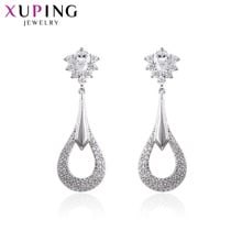 Xuping Jewelry Fashion luxury Rhodium Plated Earrings Studs for Women Wedding Christmas Special Gifts 91387 2024 - buy cheap