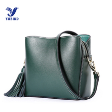 YUBIRD Mulheres Ombro Sacos Crossbody Saco 2018 Balde Saco de Couro Genuíno Das Senhoras de Couro Real Designer Saco De Borla Feminino 2024 - compre barato