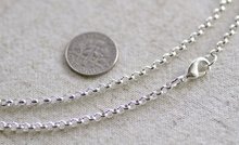 Free shipping!!!! 100 pcs/lot  Silver Plated Rolo Necklace Chain Blank  with  lobster clasp 32"L 2024 - buy cheap