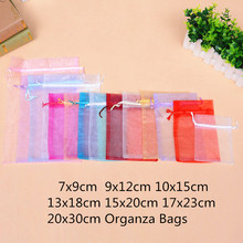 10pcs 15x20cm 17x23 20x30 Organza Gift Bags Jewelry Packaging Christmas Bags Pouches Halloween Wedding Decoration Birthday Party 2024 - buy cheap