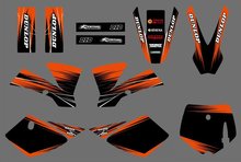 0539 (черный и оранжевый) новые графические наклейки для KTM 50 SX 2002 2003 2004 2005 2006 2007 2008 2024 - купить недорого
