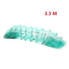 3/3.3M Nylon Fishing Net 19 intervals Shrimp Cage Fishing Net Catcher Trap Foldable Portable For Crab Crayfish Lobster 2024 - buy cheap