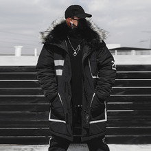 Мужская теплая хлопковая куртка в стиле хип-хоп, теплая куртка большого размера, зимняя хлопковая одежда, размеры США S-XXL, 2019 2024 - купить недорого