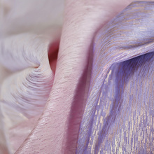 Flashing metallic poly cotton shimmer fabric shantung silk sparkling dress cheongsam bag curtain material 45cm*138cm 2024 - buy cheap