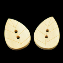 Wooden Buttons Sewing Craft Accessories Leaf Pattern Wooden Buttons for Clothing DIY Scrapbooking Accessories 2 Holes Button 2024 - buy cheap