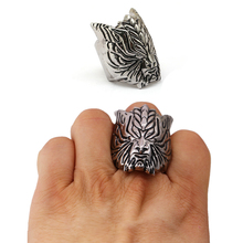 Кольцо в стиле панк DMC Dante, Винтажное кольцо в стиле стимпанк, готическое кольцо в стиле хип-хоп, 3D кольцо с животными, мужские ювелирные изделия, подарок 2024 - купить недорого