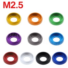 Tornillos M2.5 para coches teledirigidos, pernos con arandela, cabezal de sartén, aluminio anodizado, CNC, piezas de Dron, FPV, 8 unids/lote 2024 - compra barato