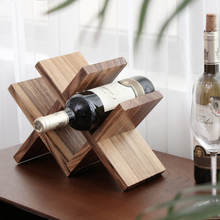 Nordic Lattice Wood Wine Storage Holder Decorative Wooden Bottle Rest Wine Rack Bar Accessories Ornament Handicraft Furnishing 2024 - buy cheap