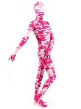Розовый Камуфляжный облегающий костюм из спандекса Zentai 2024 - купить недорого