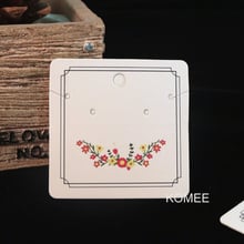 Hot Sale 100Pcs/lot 6x6cm Paper Earrings Card Favor Jewelry Cards Ear Studs Holder Necklace Display Packaging Cards Label Tags 2024 - buy cheap