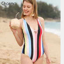 Charmo-maiô vintage retrô com estampa floral, uma peça, decote em v, sexy, bandagem traseira, roupa de praia 2024 - compre barato