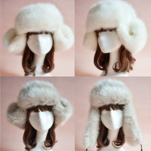  Fashion Autumn and Winter Unisex Fur Hats Casual Women's Faux Fox Fur Hat Caps Headband Headgear Headdress Male black,white 2024 - buy cheap