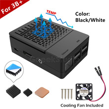 New Design! ABS Black / White Case Cover Enclosure Box + Heat Sinks Heatsinks + Cooling Fan for Raspberry Pi 3 B+ / 3 B / 2 B 2024 - buy cheap