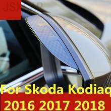 Protetor para sobrancelha retrovisor de carbono, acessório automotivo à prova d'água e chuva para skoda kodiaq 2007-2012 2024 - compre barato