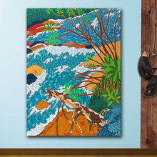 Pop art Log on Pass Creek-pintura en lienzo para decoración del hogar, pintura al óleo sobre lienzo, pintura de pared sin marco 2024 - compra barato