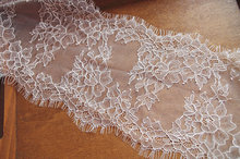 Chantilly Lace Trim With Eyelash Edges Bridal Lace Trim With Retro Floral HL1220 2024 - buy cheap